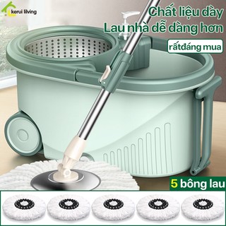 Bộ lau nhà NAGO cao cấp xoay 360 độ thông minh cây lâu nhà tiện lợi tự vắt,bộlau nhà đa năng