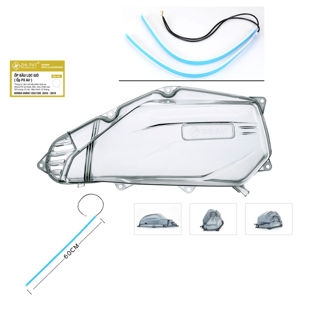 ỐP BẦU LỌC GIÓ ( PÔ E ) TRONG SUỐT ZHIPAT VARIO / CLICK / AB /AB 2020 hàng chính hãng