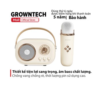 Loa karaoke kèm mic C20 plus 5.0 GrownTech nghe nhạc thuyết trình không dây công suất lớn