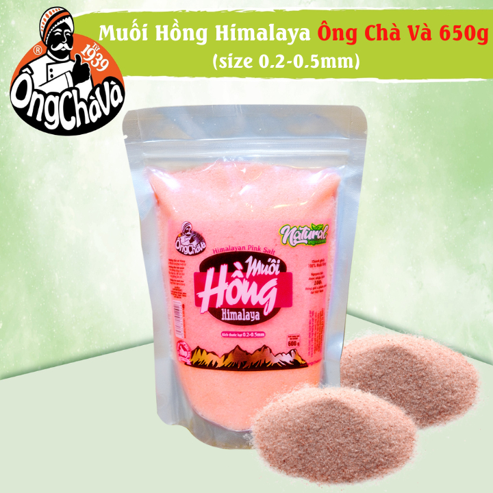 Muối Hồng Himalaya Ông Chà Và 650g (Size 0.2mm - 0.5mm) - Himalaya Pink Salt 650g