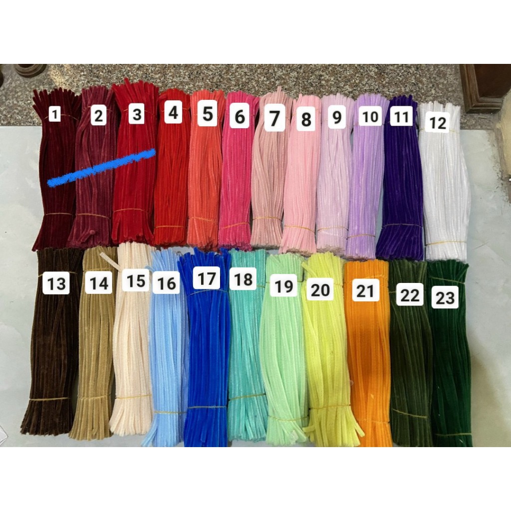 Bó 100 dây kẽm nhung làm hoa loại 1 lông xù, làm đồ thủ công handmade, DIY, hoa kẽm nhung