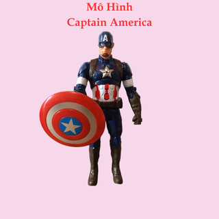 Mô Hình Đội Trưởng Mỹ Mô Hình Captain Nhựa Đặc Siêu Bền Cao 30cm Loại Lớn Có Đèn Led Đỏ Và Phát Nhạc