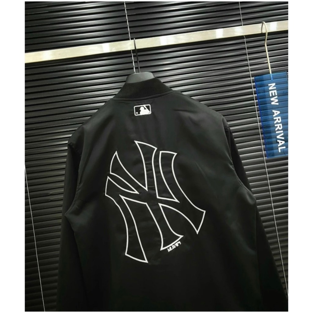 Áo Khoác Gió MLB NY Logo Thêu Chất Gió 2 Lớp Bản Đặc Biệt Phong Cách Boy Phố Hottrend 2023 - Áo Khoác Dù MLB NY