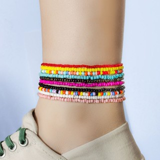 Lắc chân hạt cườm nhiều màu sắc, vòng đeo chân nữ cá tính,  lắc chân đẹp nhiều mẫu.