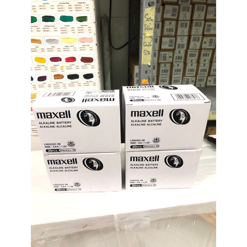 5 Vỉ Pin Alkaline Maxell hàng chính hãng công ty AA / AAA