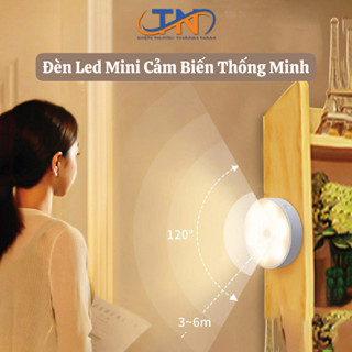 Đèn Led Cảm Biến Đế Nam Châm Dán Tường Mini có Cổng Sạc USB Thông Minh