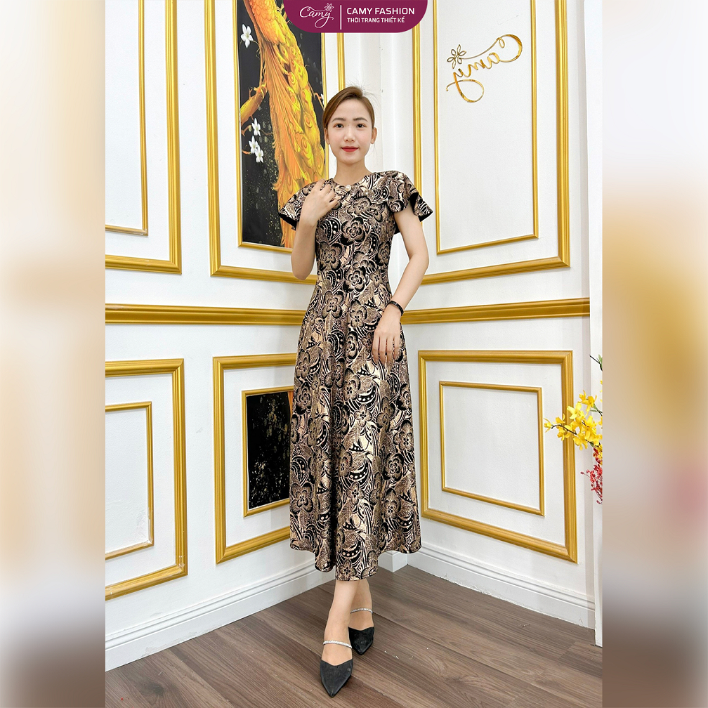 ĐẦM DỆT KIM SA ĐI TIỆC - MÃ 3892