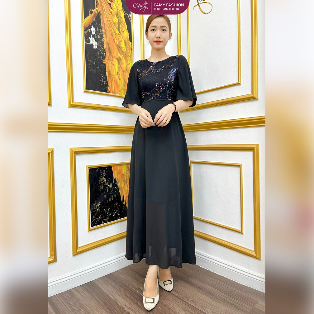 ĐẦM REN KIM SA PHỐ TẰM Ý SANG TRỌNG MÃ 3890