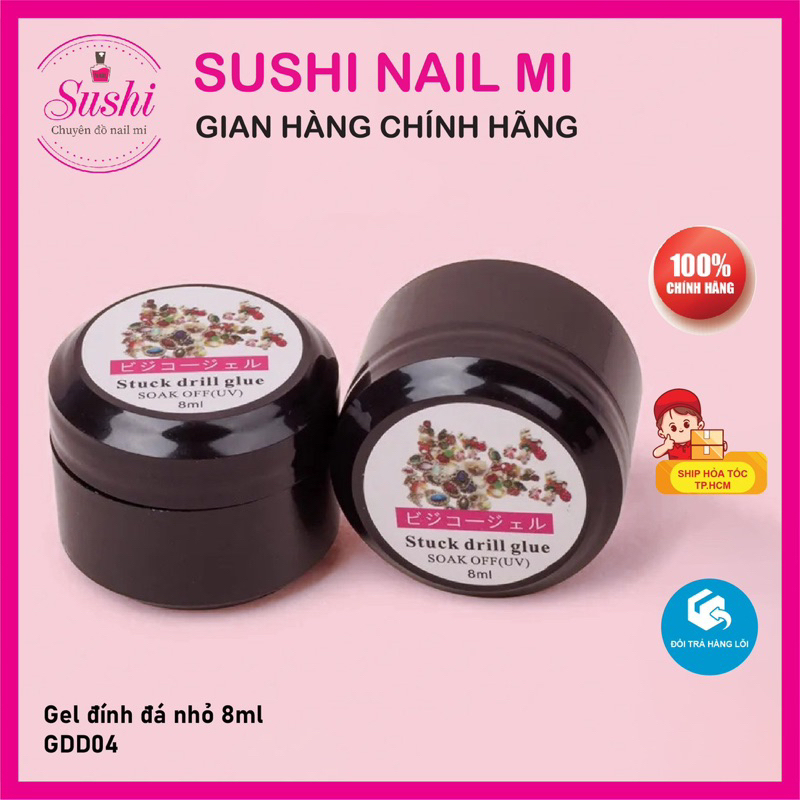 Hủ gel đính đá, chấm đá siêu bền Stuck Drill - Sushi nail mi