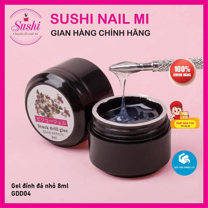 Hủ gel đính đá, chấm đá siêu bền Stuck Drill - Sushi nail mi