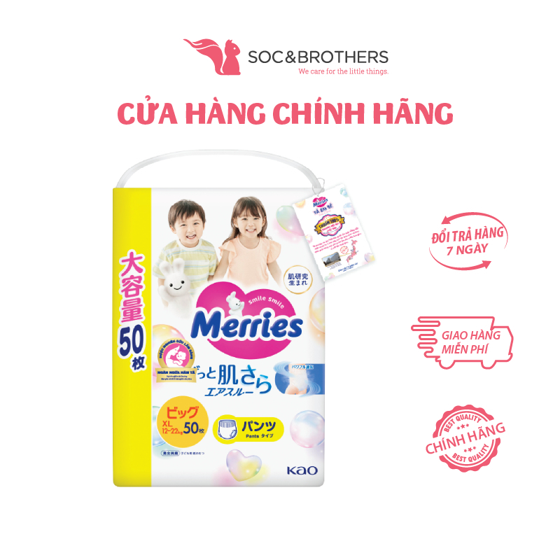 Bỉm quần Merries Jumbo cho bé