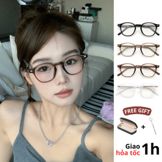 Gọng kính vuông chất liệu nhựa càng cốt kim loại chắc chắn [Lắp cận đến 6 độ] thời trang nam nữ 2236