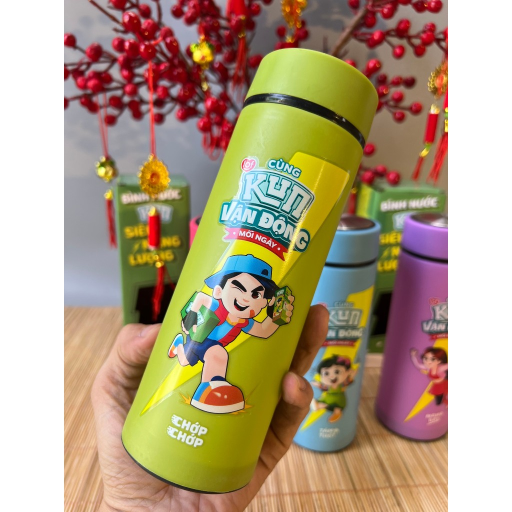 Bình nước thủy tinh bọc nhựa - Kun