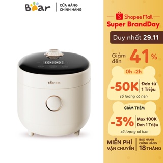 Nồi cơm điện Mini 1.6L lòng nồi, 2 người ăn Bear DFB-C16K1 - Hàng Chính