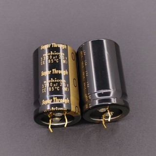 Nichicon 25v 3300uf tụ điện audio super through chân vàng