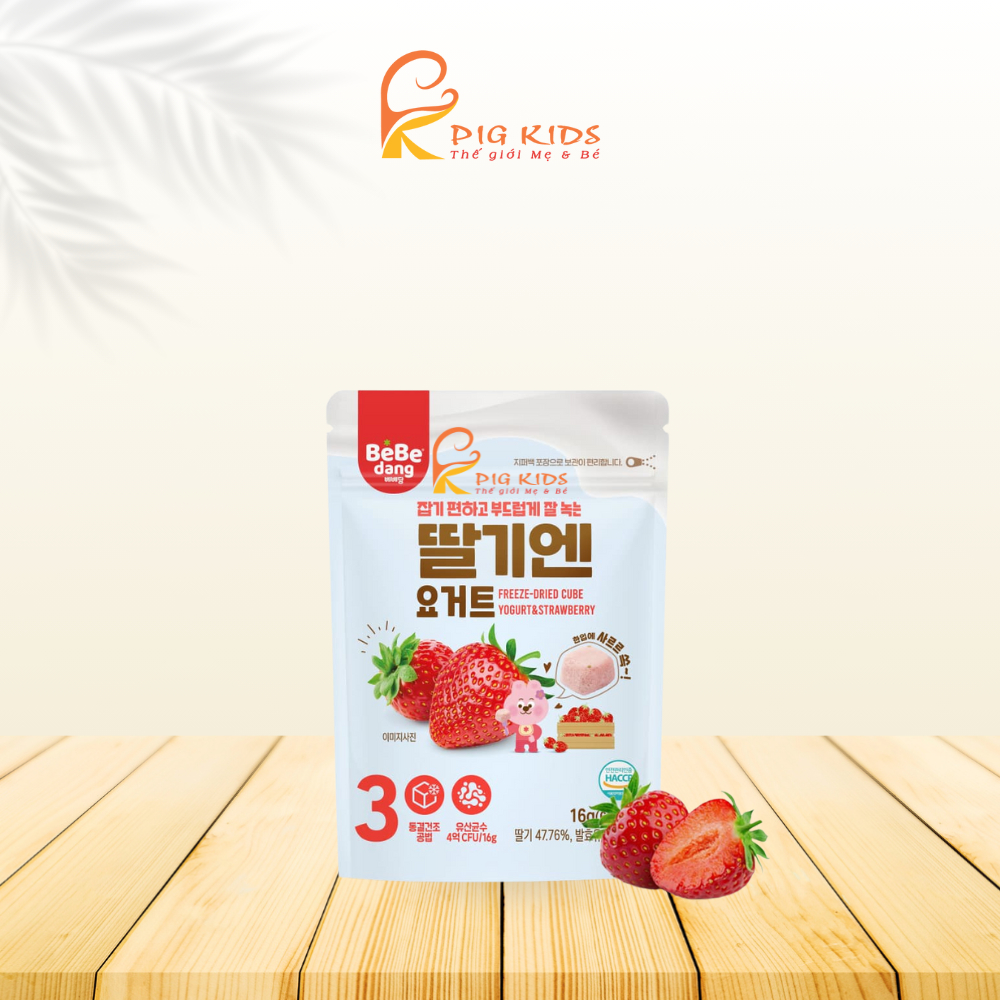 Sữa Chua Khô Hoa Quả Sấy Lạnh BEBEDANG Cho Bé Ăn Dặm 10m+