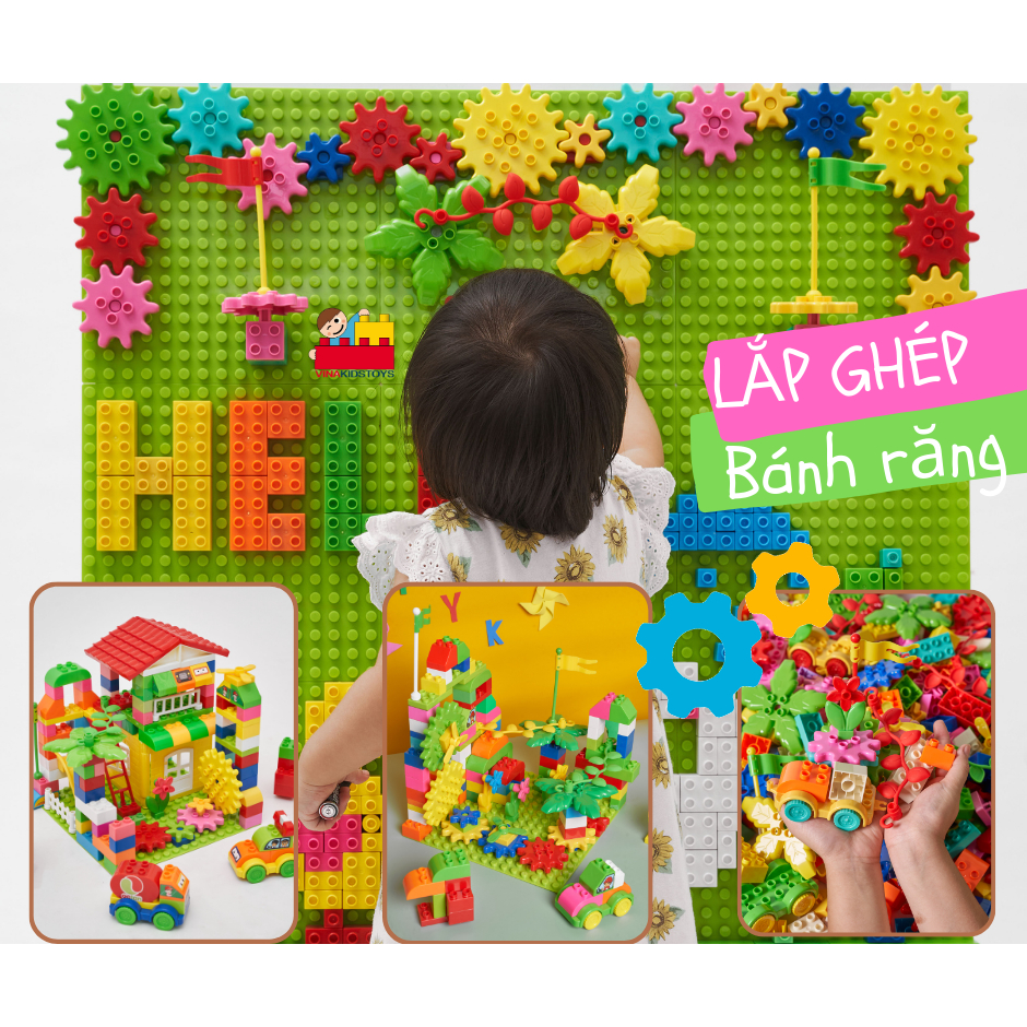 Lắp ghép bánh răng Gắn tường Vinakidstoys - Hàng Việt Nam chất lượng cao