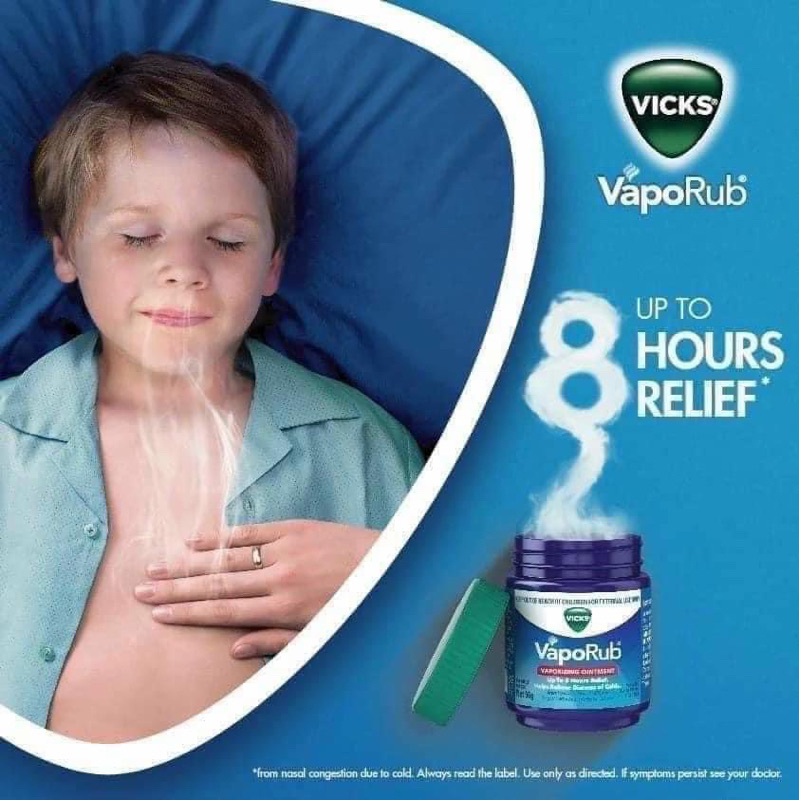 Dầu bôi ấm hết ho Vicks Vaporub chuẩn Mỹ Date 5/25 cough suppressant topical analgesic