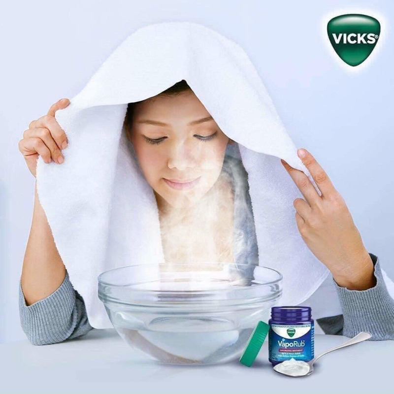 Dầu bôi ấm hết ho Vicks Vaporub chuẩn Mỹ Date 5/25 cough suppressant topical analgesic