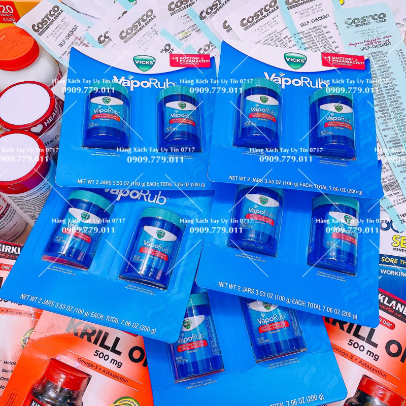 Dầu bôi ấm hết ho Vicks Vaporub chuẩn Mỹ Date 5/25 cough suppressant topical analgesic