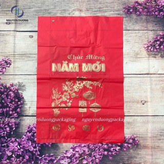 (1kg) Túi nilon in Chúc Mừng Năm Mới chất liệu HD