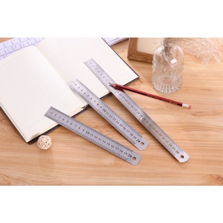Thước kẻ bằng kim loại không gỉ độ dài 15cm 20cm 30cm tiện dụng