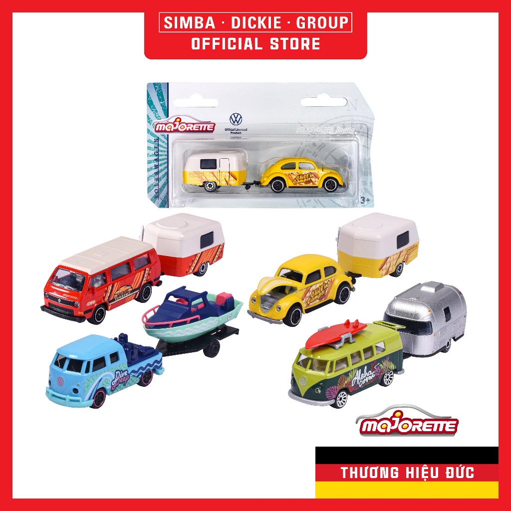 Xe Mô Hình MAJORETTE VW The Originals Trailer 212055007 - Simba Toys Vietnam