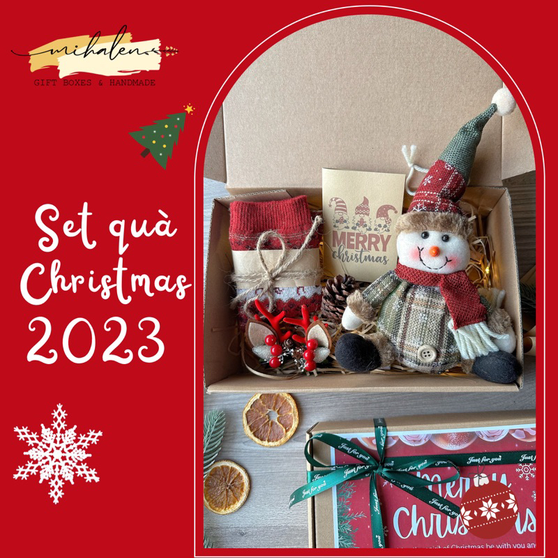 Set quà tặng noel, quà tặng giáng sinh tặng người yêu, bạn bè đáng yêu ấm áp by Mihalen