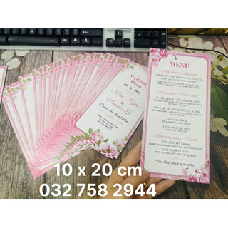 In menu tiệc cưới để bàn