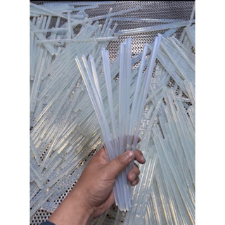 10 cây keo nến nhỏ 0,7*25cm silicon trắng trong gắn đa năng