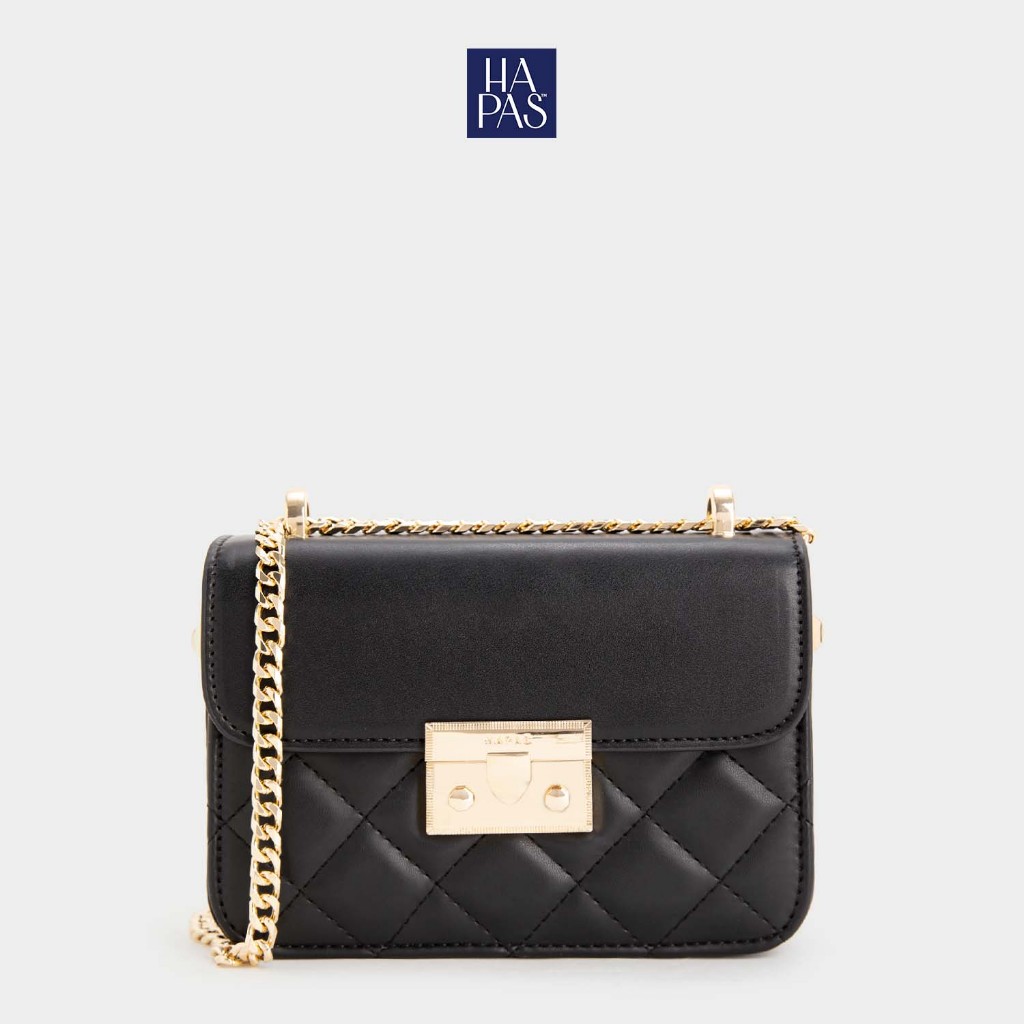 Túi xách nữ đeo chéo dạo phố bag ô trám khóa bấm Sz 18 HAPAS - TDC18563