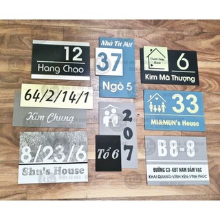 Biển số nhà alumium mica cán chữ decal