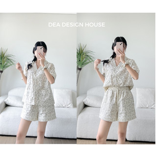 Pyjamas cotton hoa nhí ảnh thật nhiều màu chất thoáng mát phong cách Hàn Quốc _Đồ bận nhà form rộng thiết kế