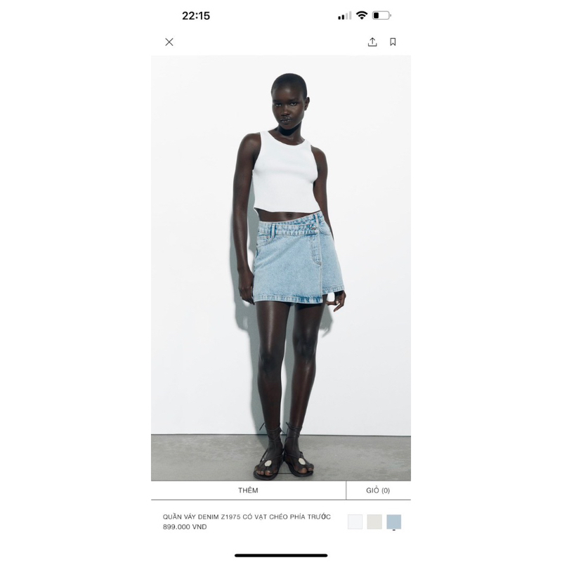 Short Jeans Giả Váy Z.R