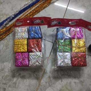 Hộp Quà Trang Trí Giáng Sinh, Hộp Quà Trang Trí Cây Thông Noel, Hộp Quà 2.5CM VN98 Flowers