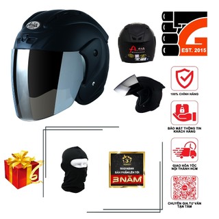 [BẢO HÀNH 36 THÁNG + TẶNG KHĂN NINJA] Mũ bảo hiểm Asia MT115 3/4 có kính chính hãng đi phượt