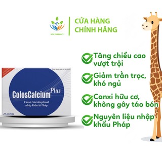 Canxi Zeambi - Colos Calcium Plus hữu cơ dạng bột hộp 20 gói