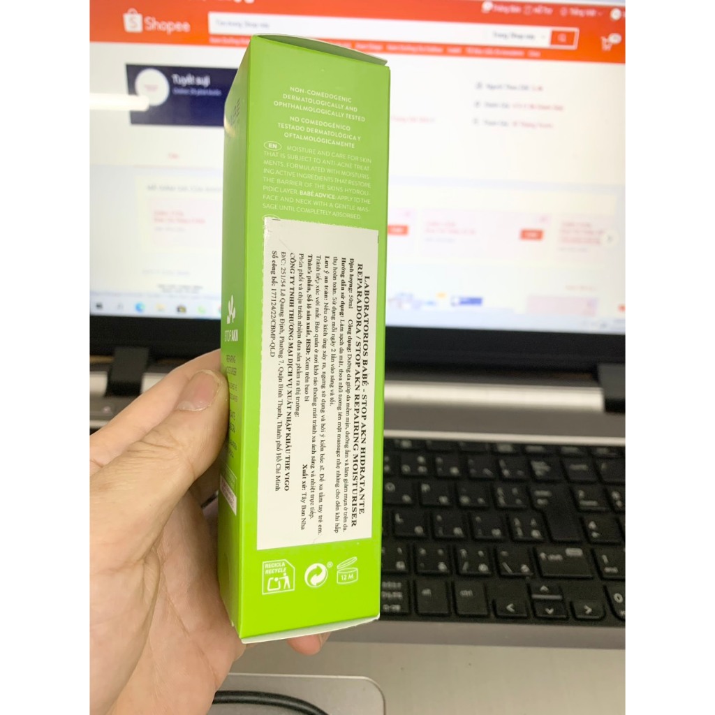 Kem phục hồi cho làn da mụn BABE Stop AKN Repairing Moisturiser 50ml