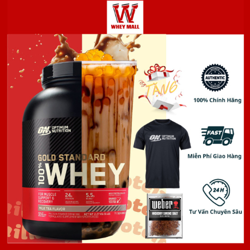 Sữa Tăng Cơ Optimum Nutrition GOLD STANDARD 100% WHEY 5 Lbs (2.3kg) - Whey On Gold 5lbs Authenic 100%