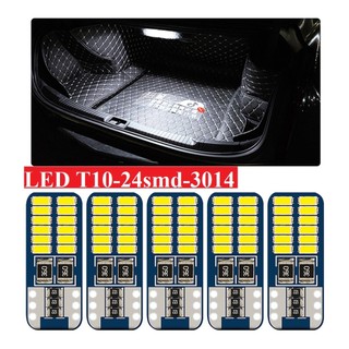 1 bóng đèn led t10 canbus 24smd 3014 gắn đèn biển số, đèn cốp, đèn trần ô tô, demi xe máy