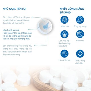 100v KHĂN NÉN DẠNG VIÊN TRẦN