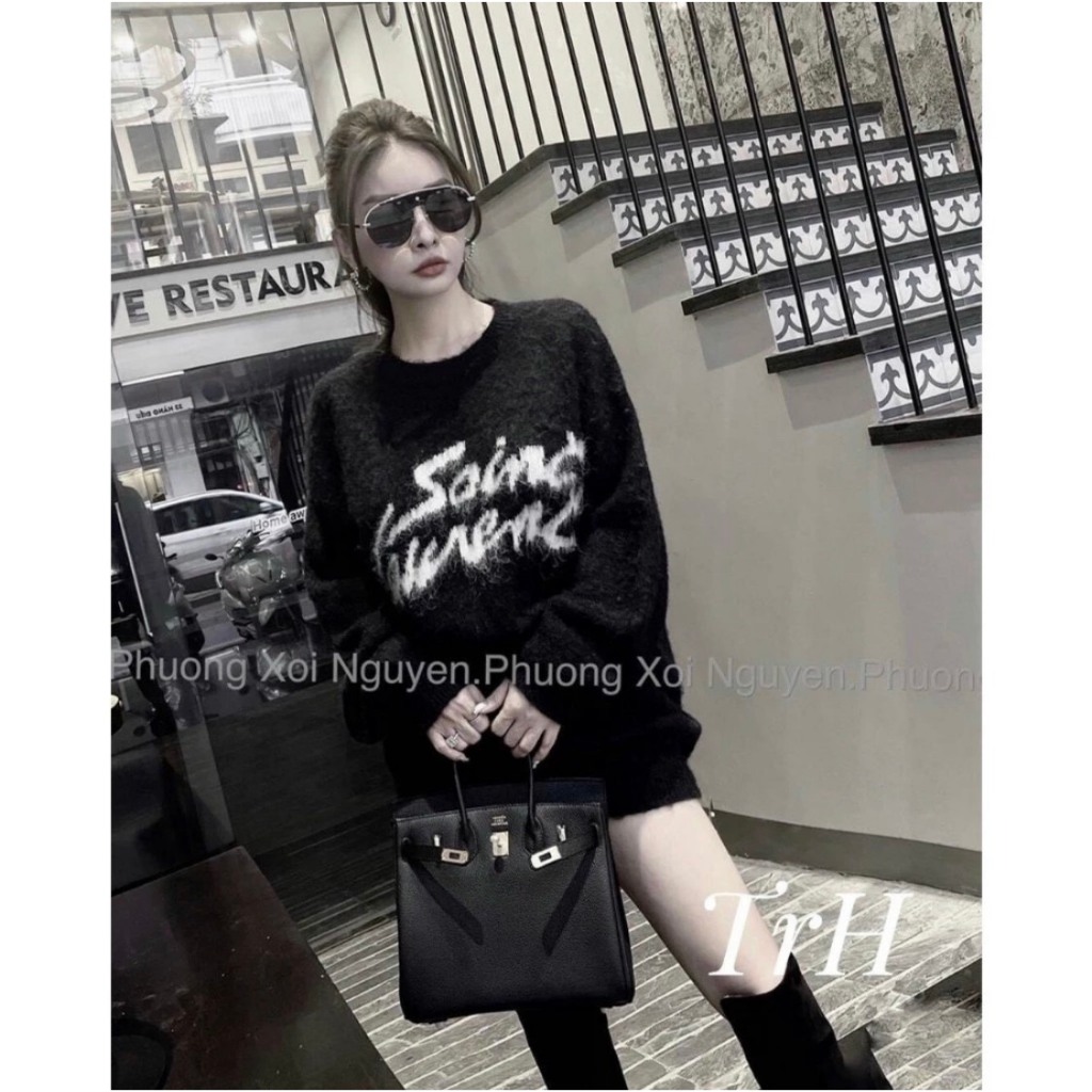 Áo Len Saint Laurent Hàng Loại 1 Bản Cao Cấp Dày Dặn Phong Cách Boy Phố Hottrend - Áo Len SAINT LAURENT Hàng Quảng Châu