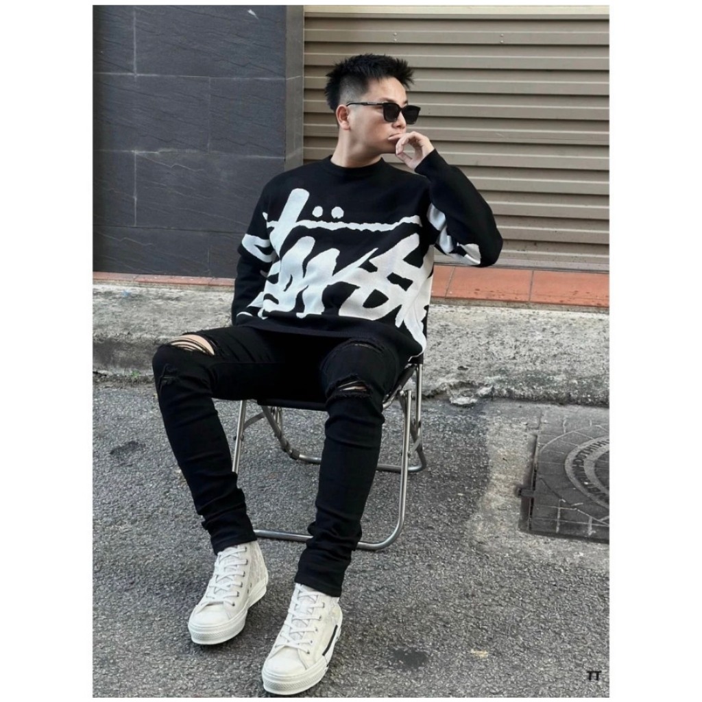 Áo Len Nam Nữ Stussy Phong Cách Hàn Quốc - Áo Len Sweater Stussy Phong Cách Boy Phố Hottrend 2023