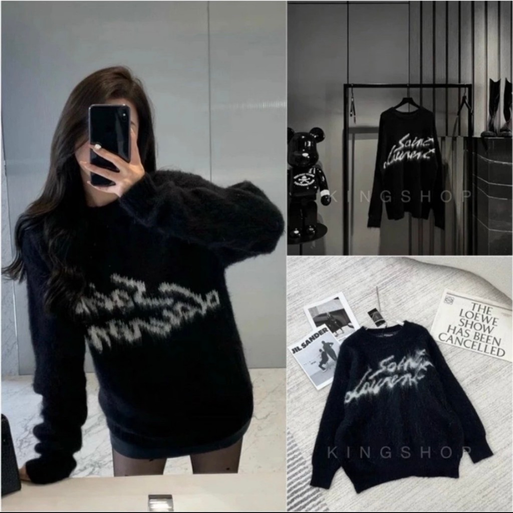 Áo Len Saint Laurent Hàng Loại 1 Bản Cao Cấp Dày Dặn Phong Cách Boy Phố Hottrend - Áo Len SAINT LAURENT Hàng Quảng Châu