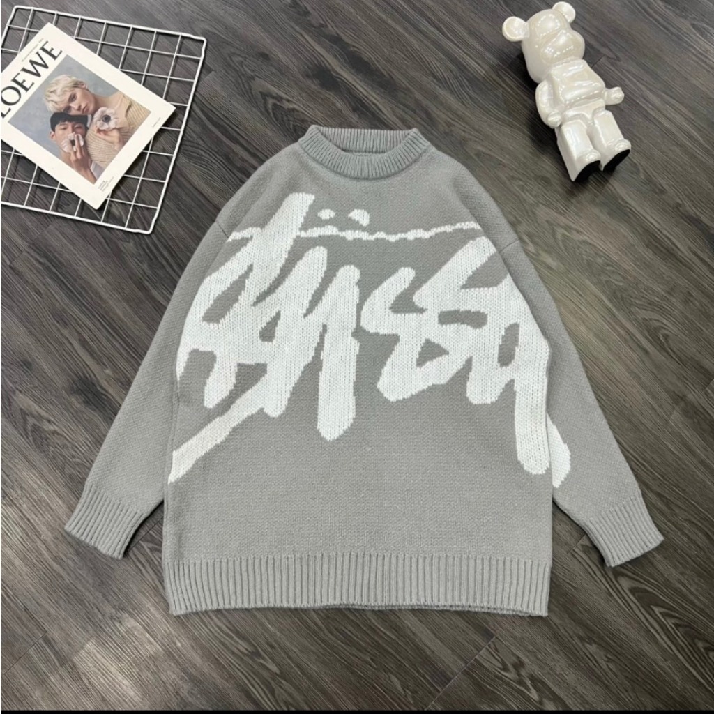 Áo Len Nam Nữ Stussy Phong Cách Hàn Quốc - Áo Len Sweater Stussy Phong Cách Boy Phố Hottrend 2023