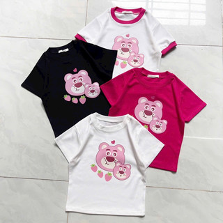 Áo thun croptop in hình gấu đôi dễ thương 04