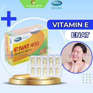 Viên uống Vitamin E ENAT 400IU chống lão hóa, rạn da, lám sạm da, hỗ trợ chuẩn bị mang thai