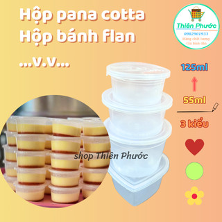 khuôn nhựa bánh Flan, đựng panna cotta nhiều kích cỡ - 1 lốc 50 cái