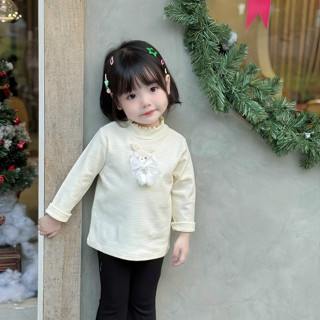  Áo Giữ Nhiệt Bé Gái Áo Giữ Nhiệt Cho Bé Myakids Vải Cotton Dày Ấm Áp Thấm Hút Mồ Hôi 