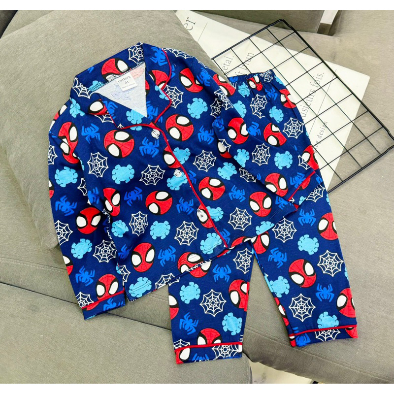QUẦN ÁO TRẺ EM - Bộ pijama bé trai bé gái dài tay thun cotton xuất dư cực xịn
